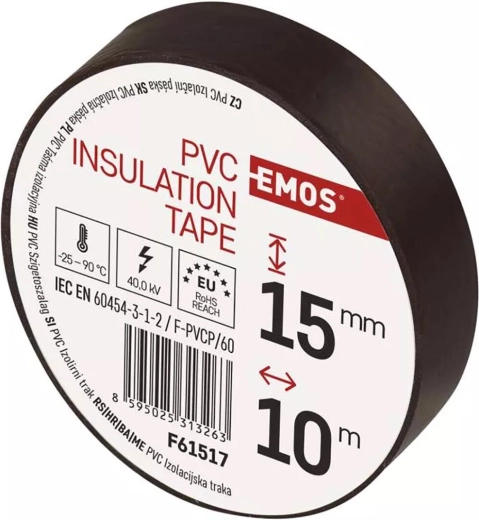 Μονωτική ταινία PVC 15 mm × 10 m καφέ