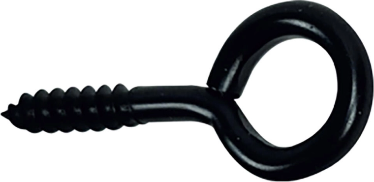 Κλειστό μάτι με βίδα 14 × 25 mm, μαύρο (10 τεμ.)