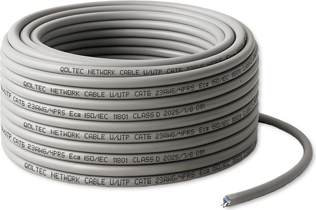 Καλώδιο δικτύου UTP Cat6 25 m – χάλκινο, 1 Gb/s, γκρι