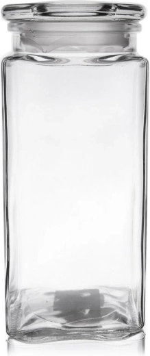 Γυάλινο τετράγωνο δοχείο τροφίμων 1,8 l