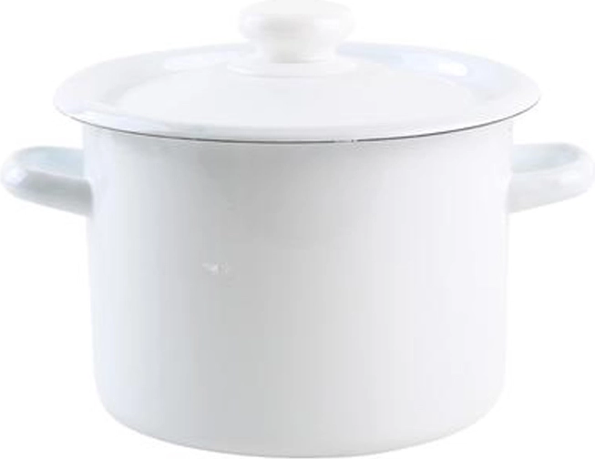 Εμαγιέ κατσαρόλα με καπάκι 3 l, λευκή