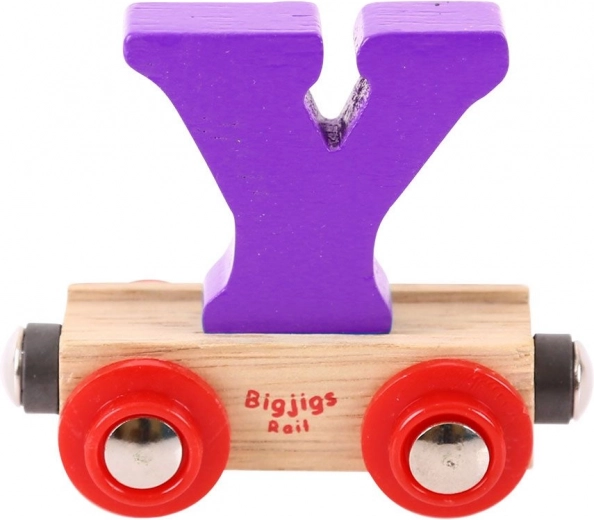 Ξύλινο βαγονάκι με το γράμμα Y BIGJIGS RAIL