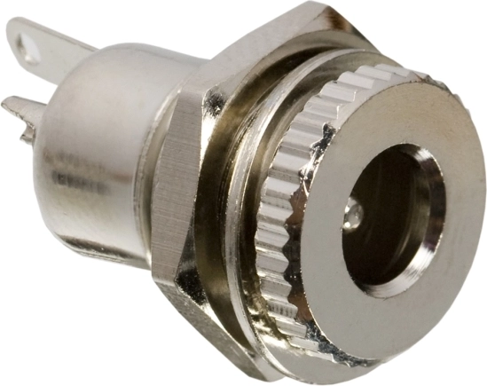 Μεταλλική χωνευτή υποδοχή DC 5,5 × 2,5 mm