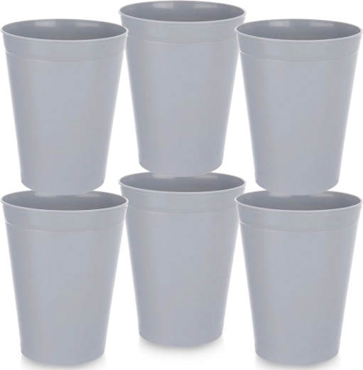 Πλαστικά ποτήρια SANDY γκρι 300 ml, 6 τεμ.