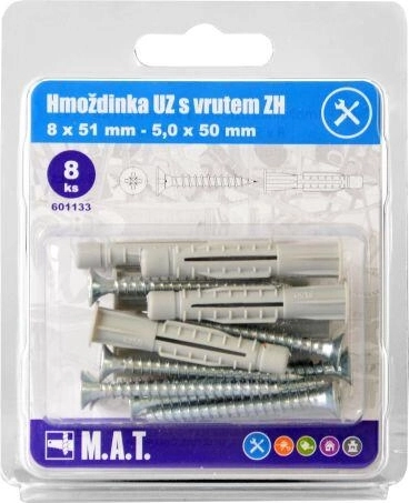 Κομβικό ούπα με χείλος 8 mm με βίδα 5x50 mm (8 τεμ.)