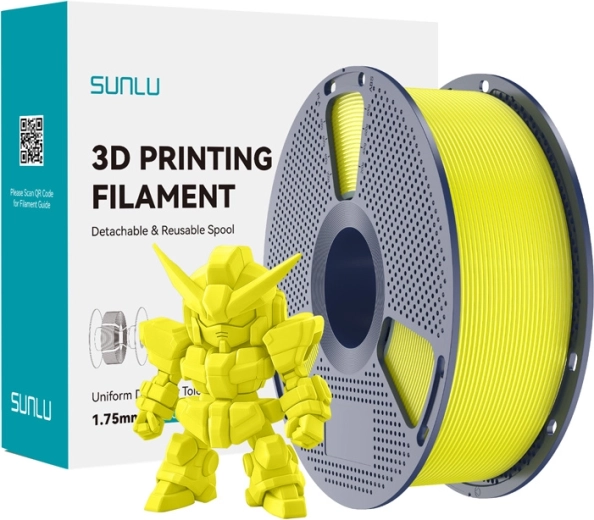 Νήμα (Filament) Sunlu PLA+ 2.0 κίτρινο 1,75 mm