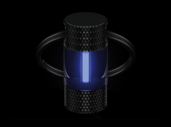 Böker Plus Mini Glow φωτάκι μπρελόκ χωρίς μπαταρία, παγωμένο μπλε
