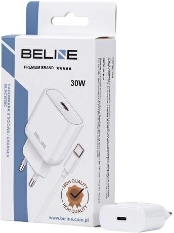 Φορτιστής τοίχου 30W GaN USB‑C + καλώδιο USB‑C – Λευκό