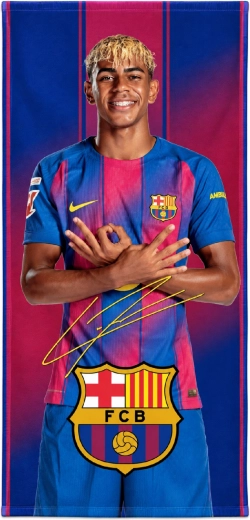 Γρήγορα στεγνώνουσα πετσέτα FC Barcelona Lamine Yamal 70 × 140 cm