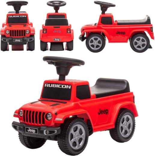Παιδικό όχημα ισορροπίας Jeep Rubicon με ήχο, κόκκινο