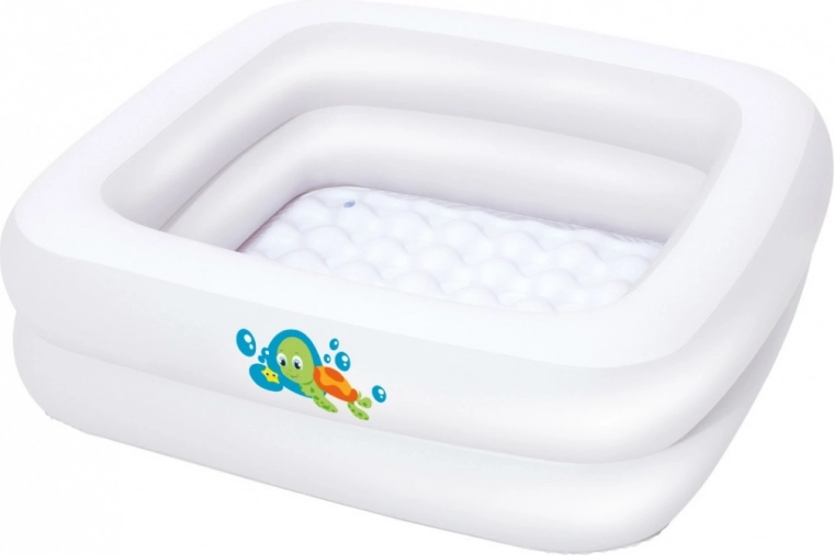 Bestway φουσκωτή παιδική μπανιέρα και πισίνα 2 σε 1 BABY STEP 1-2-3 (86 × 86 cm)