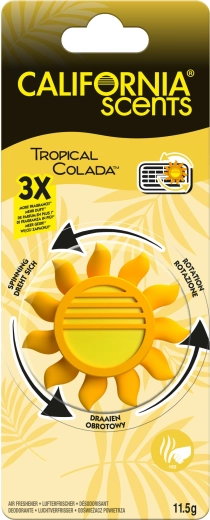 Αποσμητικό αυτοκινήτου με άρωμα Tropical Colada CALIFORNIA SCENTS Sun Spinner