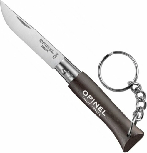 Opinel N°04 μπρελόκ για κλειδιά – σουγιάς 5 cm, μαύρος, ξύλο οξιάς