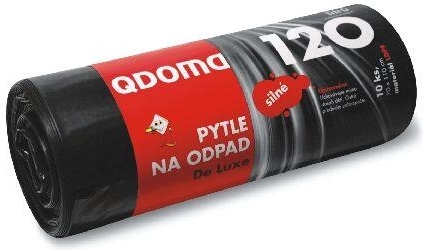 Ανθεκτικές σακούλες απορριμμάτων 120 l, μαύρες, 70 × 110 cm (10 τεμ.)