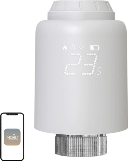 Moes έξυπνη θερμοστατική κεφαλή ZigBee Tuya ZTRV-PJ-601-MS