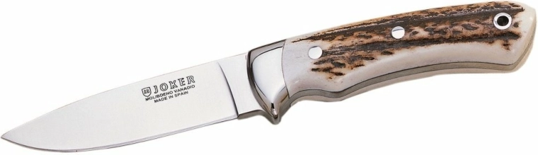 Κυνηγετικό μαχαίρι Joker Pantera 9,5 cm, κέρατο, δερμάτινη θήκη