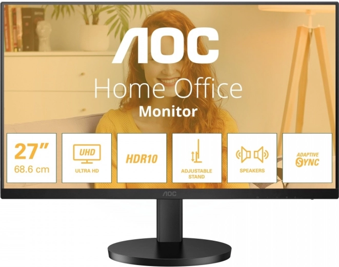 Οθόνη 27" IPS 4K με βάση ρυθμιζόμενου ύψους και ηχεία