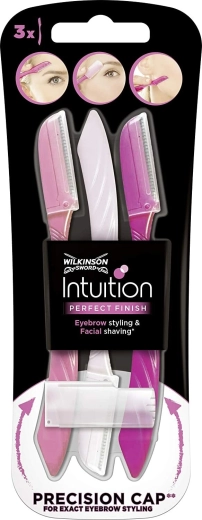 Wilkinson Intuition Perfect Finish διαμορφωτικό ξυραφάκι για φρύδια 3 τεμ.