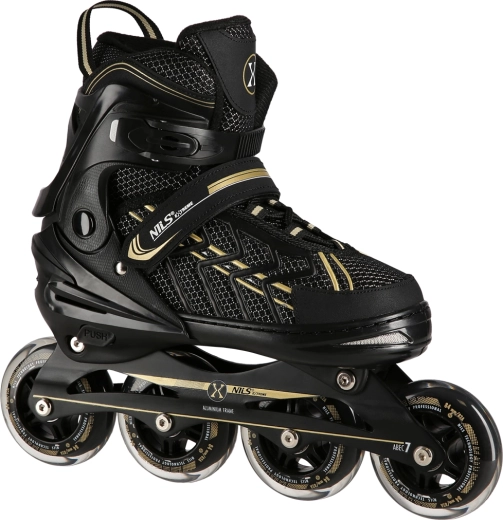 Inline πατίνια NILS Extreme – Μαύρο-χρυσό (κωδικός 691222-1)