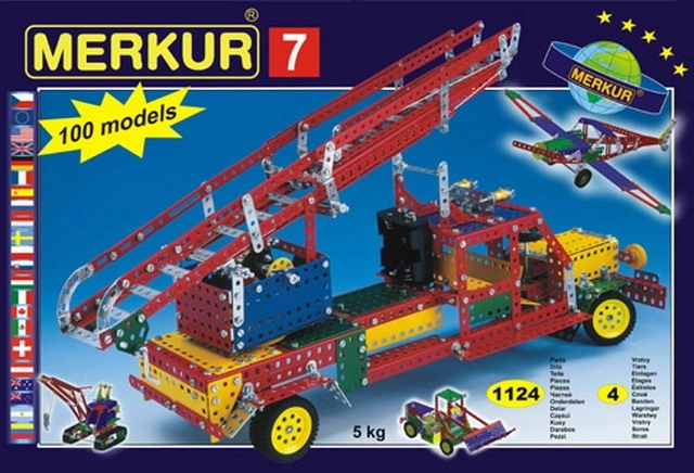 Σετ κατασκευών MERKUR 7 – 100 μοντέλα, 1124 τεμ.