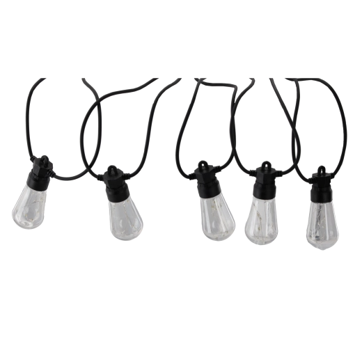 Φωτεινή γιρλάντα κήπου 10 m, 10 LED, θερμό λευκό, IP44, 12 V με γάντζους