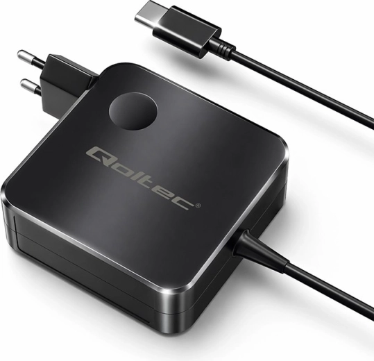 Φορτιστής πρίζας Qoltec GaN 65 W USB‑C PD με PPS