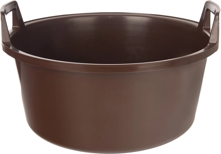 Πλαστική σκάφη με λαβές 15 l καφέ