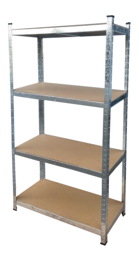 Μεταλλικό ράφι 4 επιπέδων 150 × 70 × 30 cm, αντοχή φορτίου 150 kg ανά ράφι