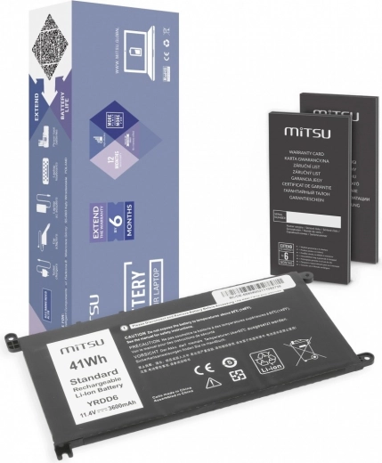 Μπαταρία Mitsu για Dell Inspiron 14 5481 και 5590 (3600 mAh, 41 Wh, 11,4 V)