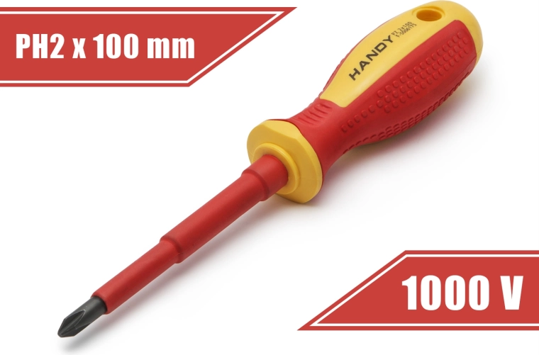 Μονωμένο κατσαβίδι PH2 100 mm για έως 1000 V