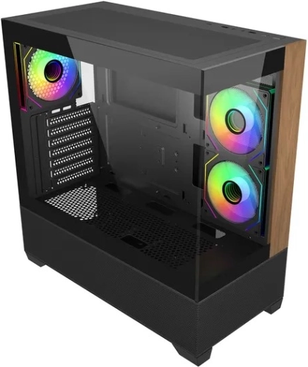 Θήκη PC Elite 690 wood με πανοραμικό γυαλί και ανεμιστήρες ARGB