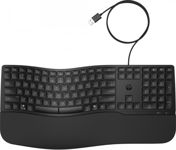 Ενσύρματο εργονομικό πληκτρολόγιο HP 480 Comfort