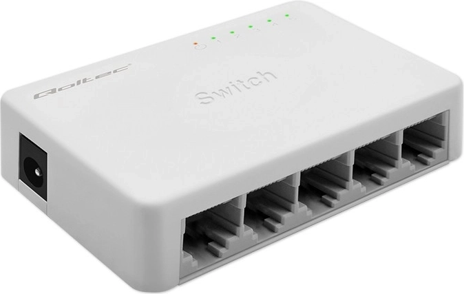 QOLTEC gigabit δικτυακό switch 5× RJ45, 1000 Mb/s, plug & play