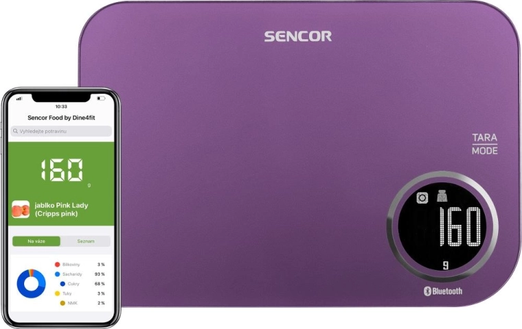 Έξυπνη ζυγαριά κουζίνας Sencor με Bluetooth
