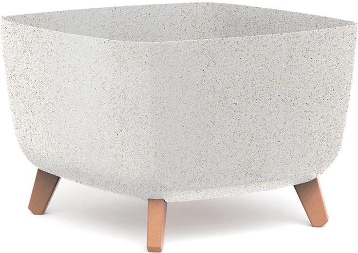 Γλάστρα Gracia Square Eco Wood 39 × 39 × 27 cm λευκή