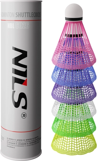 Μπαλάκια μπάντμιντον NILS multicolor 6 τεμ.