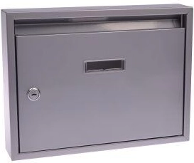 Ταχυδρομικό κουτί πολυκατοικίας 320 × 240 × 60 mm, γκρι, χωρίς προτρυπημένες οπές