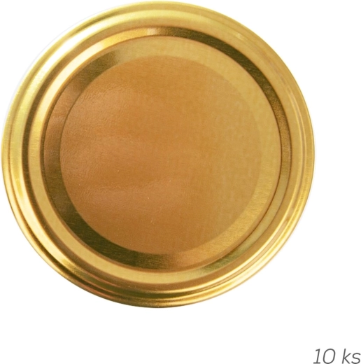 Μεταλλικό καπάκι για κονσερβοποίηση twist-off Gold 82 mm, 10 τεμ.
