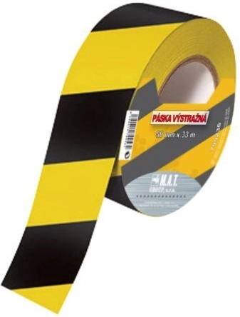 Προειδοποιητική ταινία κίτρινο‑μαύρη 75 mm × 500 m