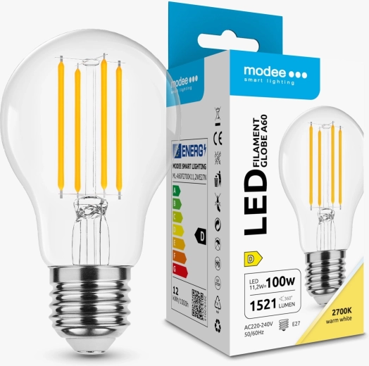 LED νήματος λάμπα Modee Smart Lighting Globe A60 E27 11,2 W θερμό λευκό