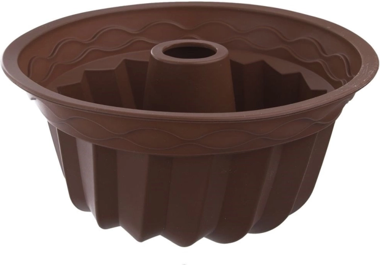 Φόρμα σιλικόνης για κέικ bundt με καμινάδα 23,5 cm καφέ