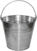 Γαλβανισμένος κουβάς 15 l με στιβαρή μεταλλική λαβή