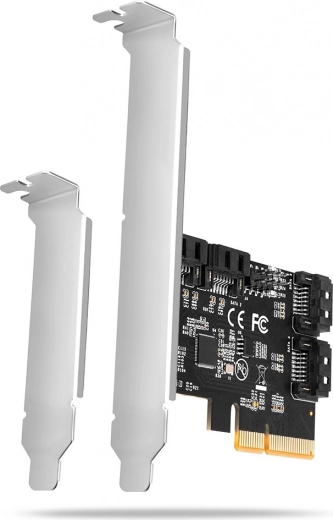 Ελεγκτής PCIe με 4× SATA 6G, ASMedia ASM1164, πλήρες και χαμηλού προφίλ στήριγμα (bracket)