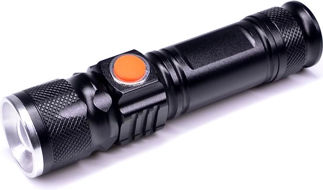 Solight επαναφορτιζόμενος LED φακός τσέπης 200 lm με ζουμ