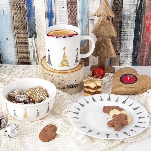 Διακριτικός χριστουγεννιάτικος σχεδιασμός που ταιριάζει στο τραπέζι