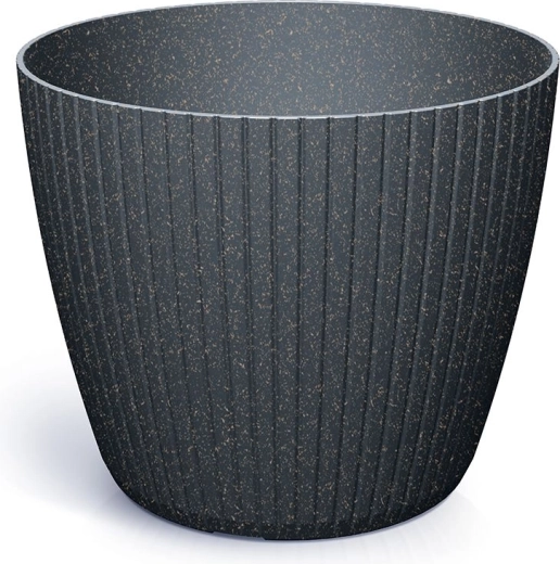 Γλάστρα Lamia Eco Wood ανθρακί 23,8 cm