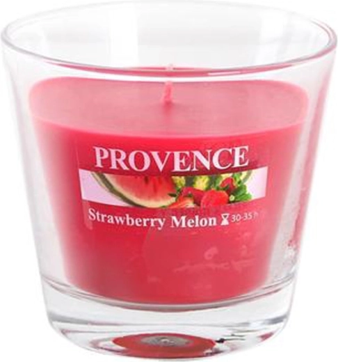 Αρωματικό κερί σε γυάλινο δοχείο PROVENCE φράουλα και πεπόνι 35 ώρες