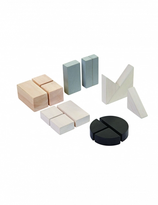 PlanToys ξύλινοι κύβοι κλασμάτων για εκμάθηση κλασμάτων