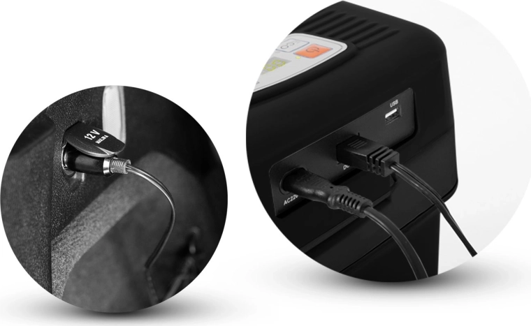 Έξυπνη τροφοδοσία 12 V και 230 V + USB για φόρτιση