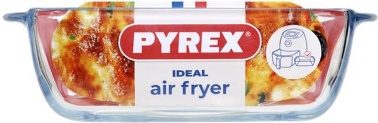 Pyrex τετράγωνο σκεύος ψησίματος από βοριοπυριτικό γυαλί 1 l (20 × 17 × 6 cm)